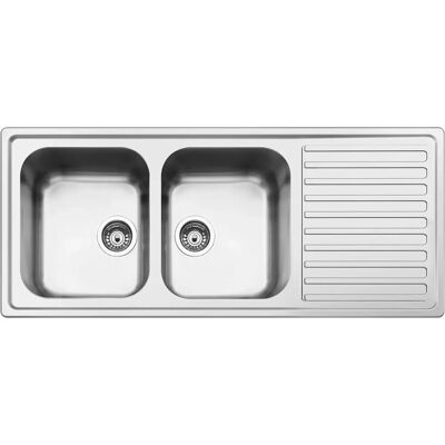 Évier de cuisine Smeg LLR116-2 - En acier inoxydable rectangulaire - Publicité Évier de cuisine Smeg LLR116-2 - En acier inoxydable rectangulaire - Publicité