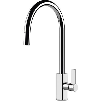 Robinet de Cuisine Smeg MRMG4DCR - Chrome, Bec Haut, Pivotant, Douche Extractible - Publicité Robinet de Cuisine Smeg MRMG4DCR - Chrome, Bec Haut, Pivotant, Douche Extractible - Publicité