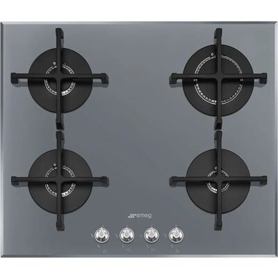 Smeg PV164S2 60cm Linea 4 Brûleur à Gaz - ARGENT - Publicité Smeg PV164S2 60cm Linea 4 Brûleur à Gaz - ARGENT - Publicité