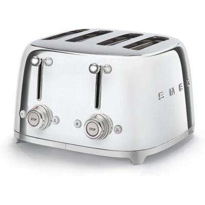 Smeg Toster Retro Styl Lat 50-tych 4 Kromek - TSF03SSEU Smeg Toster Retro Styl Lat 50-tych 4 Kromek - TSF03SSEU