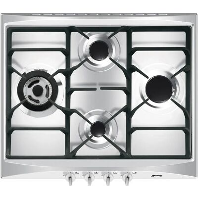 Smeg SR264XGH2 - Acier inoxydable - Plaque de cuisson à gaz Smeg SR264XGH2 - Acier inoxydable - Plaque de cuisson à gaz