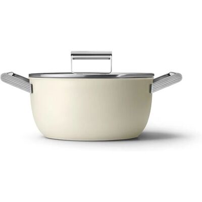 Smeg CKFC2411CRM Retro Casseruola 24cm - Crema - Pentole Smeg CKFC2411CRM Retro Casseruola 24cm - Crema - Pentole