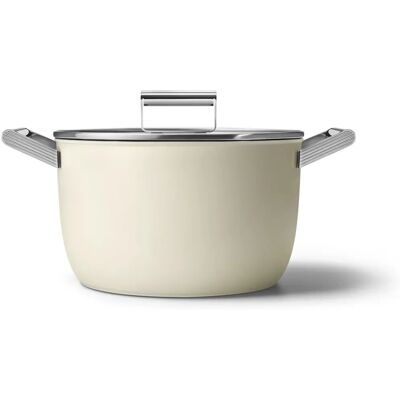 Smeg - CKFC2611CRM - Cream - 26cm - Cacerola Smeg - CKFC2611CRM - Cream - 26cm - Cacerola