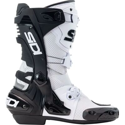 Sidi Rex Air Weiße-Schwarze Motorradstiefel - Rennleistung Sidi Rex Air Weiße-Schwarze Motorradstiefel - Rennleistung