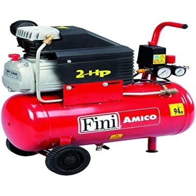 FINI AMICO 25 - Compressore aria elettrico portatile con carrello - 2 HP - 25 L FINI AMICO 25 - Compressore aria elettrico portatile con carrello - 2 HP - 25 L