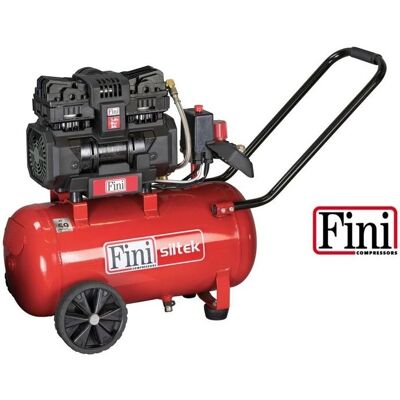 Fini Siltek TB 24 - Compresseur d'air silencieux - 24L - 8 Bar - 1.5 HP - Publicité Fini Siltek TB 24 - Compresseur d'air silencieux - 24L - 8 Bar - 1.5 HP - Publicité