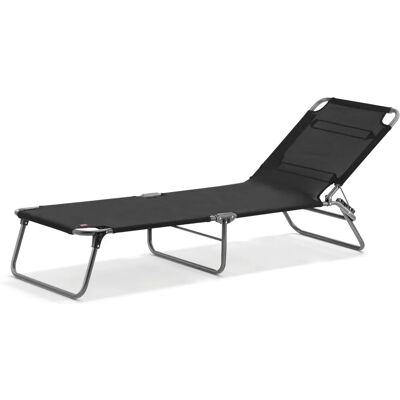 FIAM - Amigo - Black - 190 cm - Outdoor Sunbed FIAM - Amigo - Black - 190 cm - Outdoor Sunbed