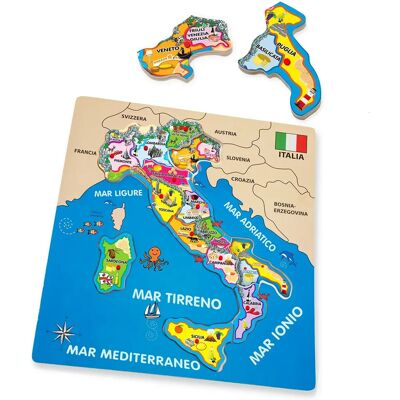 Teorema Puzzle Italia - Mappa in Legno 13 Pezzi Teorema Puzzle Italia - Mappa in Legno 13 Pezzi