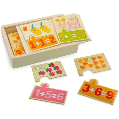Teorema - Impara a Contare con Numeri e Figure in Legno - Puzzle Educativo in Legno Teorema - Impara a Contare con Numeri e Figure in Legno - Puzzle Educativo in Legno