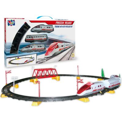 PLAYMATES 61660 Ensemble de Train Électrique avec Piste de 230cm - Type de Train - Publicité PLAYMATES 61660 Ensemble de Train Électrique avec Piste de 230cm - Type de Train - Publicité