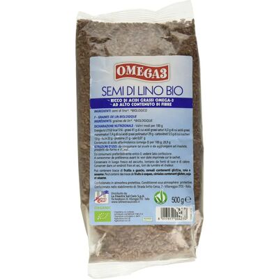 PROBIOS Srl Semi di lino Omega-3 - Bio e ad alto contenuto di fibre - 500g PROBIOS Srl Semi di lino Omega-3 - Bio e ad alto contenuto di fibre - 500g
