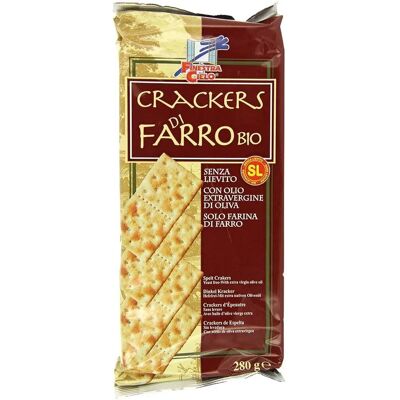 Cracker di farro biologici Biotobio - Senza lievito - 280g Cracker di farro biologici Biotobio - Senza lievito - 280g