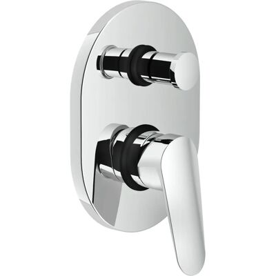 Nobili - Modelo BS101100CR - Mezclador de ducha empotrado en pared con desviador cromado Nobili - Modelo BS101100CR - Mezclador de ducha empotrado en pared con desviador cromado