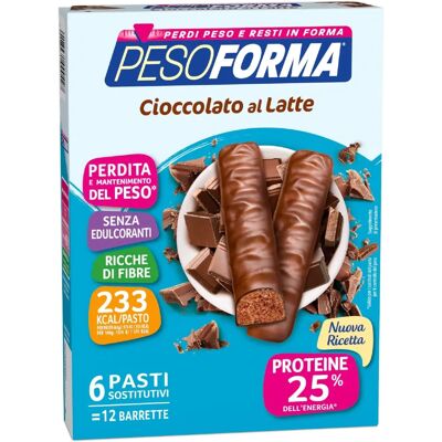 Nutrition & Sante' Italia Spa Pesoforma Barre Proteiche - Cioccolato Latte - 12 Nutrition & Sante' Italia Spa Pesoforma Barre Proteiche - Cioccolato Latte - 12