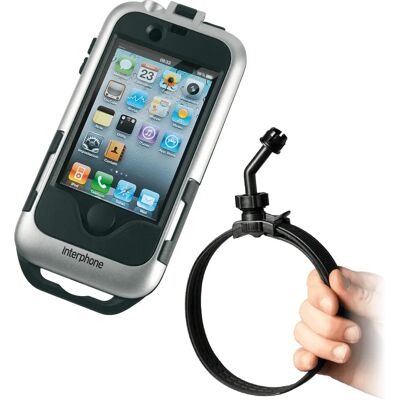 Interphone - iPhone 4 - Silver - Motorcycle - Phone Holder Interphone - iPhone 4 - Silver - Motorcycle - Phone Holder