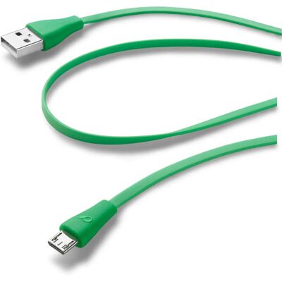 Cavo Dati Cellularline Micro-USB B 1m Verde Cavo Dati Cellularline Micro-USB B 1m Verde