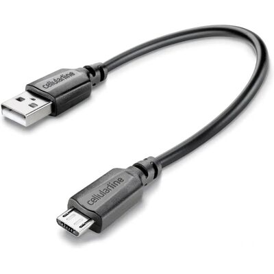 Cavo USB Micro-USB B Cellularline - 15cm - Nero Cavo USB Micro-USB B Cellularline - 15cm - Nero
