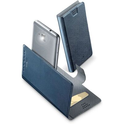 Cellularline Book Uni - Coque pour téléphone jusqu'à 5,4" Bleu - Publicité Cellularline Book Uni - Coque pour téléphone jusqu'à 5,4" Bleu - Publicité