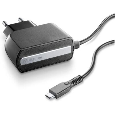 Cellular Line - ACHTYPECK - Schwarz - USB-C - Ladegerät Cellular Line - ACHTYPECK - Schwarz - USB-C - Ladegerät