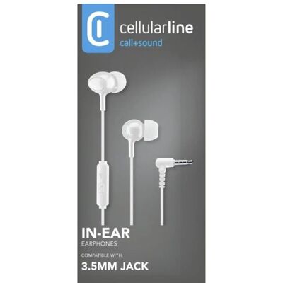 Cellularline - AUINEARW - Weiß - Kabelgebunden - In-ear Headset Cellularline - AUINEARW - Weiß - Kabelgebunden - In-ear Headset