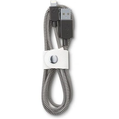 Cellularline USBDATACMFIFABRIC Cavo Lightning - 1 m - Nero, Bianco - Cavo USB Cellularline USBDATACMFIFABRIC Cavo Lightning - 1 m - Nero, Bianco - Cavo USB