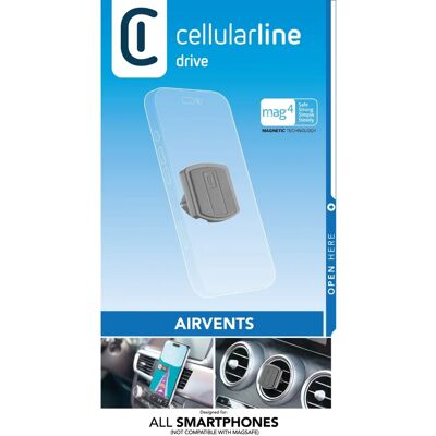 Cellularline MAG4HANDYFORCEDRV Telefonhållare - Svart - Stöd för Mobiltelefoner Cellularline MAG4HANDYFORCEDRV Telefonhållare - Svart - Stöd för Mobiltelefoner