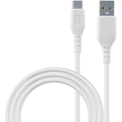 Cavo USB Cellularline - Bianco - USB 2.0 - 1.2 m - Da USB A a USB C - Trasferimento rapido Cavo USB Cellularline - Bianco - USB 2.0 - 1.2 m - Da USB A a USB C - Trasferimento rapido