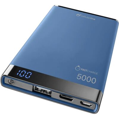 Cellularline FREEPMANTA5USBCB Powerbank - 5000mAh, Blau Cellularline FREEPMANTA5USBCB Powerbank - 5000mAh, Blau