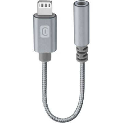 Cellularline Music Enabler - Lightning to 3.5mm Adapter - Grey Cellularline Music Enabler - Lightning to 3.5mm Adapter - Grey