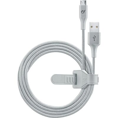 Câble USB Cellularline - 1,2m Micro-USB vers USB A - Gris Câble USB Cellularline - 1,2m Micro-USB vers USB A - Gris