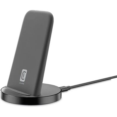 Cellularline Wireless Charger Stand - Schwarz 10W - Kabelloser Ladehalterung Cellularline Wireless Charger Stand - Schwarz 10W - Kabelloser Ladehalterung