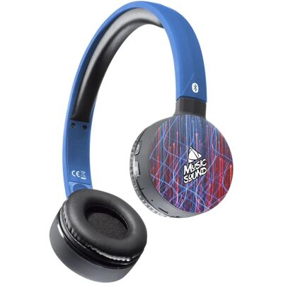 Music Sound 8018080354151 Casque sans fil - Bluetooth, On-ear, Bleu Music Sound 8018080354151 Casque sans fil - Bluetooth, On-ear, Bleu