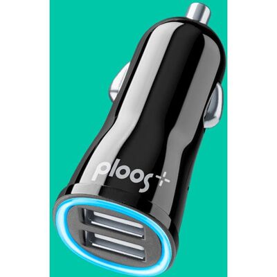 Chargeur voiture PLOOS - Dual USB 2A - Noir - Publicité Chargeur voiture PLOOS - Dual USB 2A - Noir - Publicité