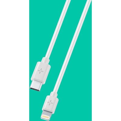 PLOOS Câble 2m Blanc USB-C à Lightning - Câble pour iPhone/iPad - Publicité PLOOS Câble 2m Blanc USB-C à Lightning - Câble pour iPhone/iPad - Publicité