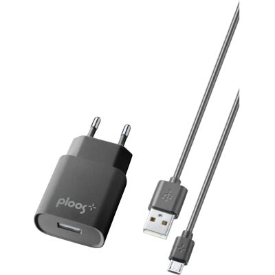 PLOOS 8018080367830 - Caricabatterie Micro USB AC Universale - Uso interno PLOOS 8018080367830 - Caricabatterie Micro USB AC Universale - Uso interno