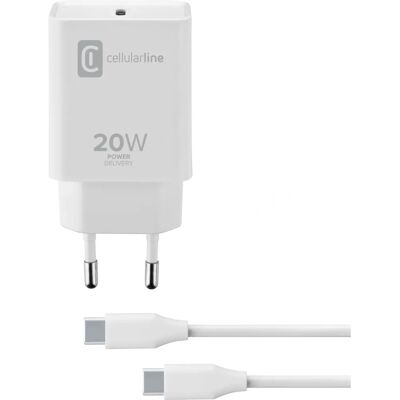 Cellularline iPad Pro/iPad Air 20W USB-C Ladegerät - Innenraum Cellularline iPad Pro/iPad Air 20W USB-C Ladegerät - Innenraum