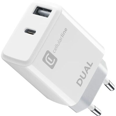 Cellularline ACHIPHUSB2PD20WW - Mobiililaturi - Valkoinen Cellularline ACHIPHUSB2PD20WW - Mobiililaturi - Valkoinen