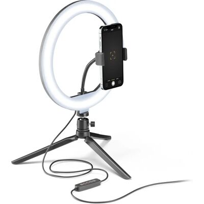 Cellular Line Selfie Ring RGB LED - Anello LED, Nero Cellular Line Selfie Ring RGB LED - Anello LED, Nero