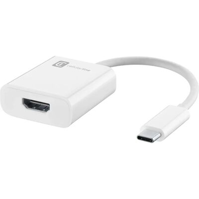 Cellularline 4K USB-C to HDMI sovitin - Valkoinen Cellularline 4K USB-C to HDMI sovitin - Valkoinen
