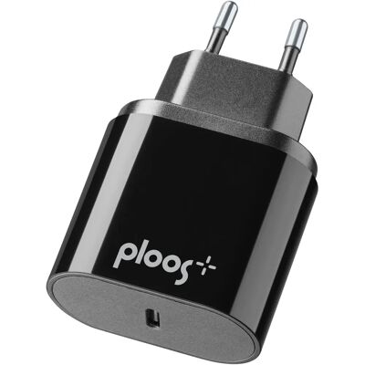 Chargeur USB-C 25W Ploos - Rapide, Noir, Universel - Publicité Chargeur USB-C 25W Ploos - Rapide, Noir, Universel - Publicité