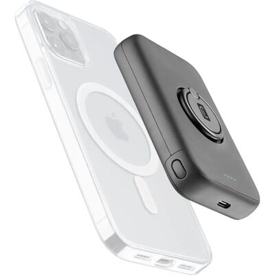 Power Bank Cellularline - MagSafe 5000 - Charge sans fil - Noir Power Bank Cellularline - MagSafe 5000 - Charge sans fil - Noir