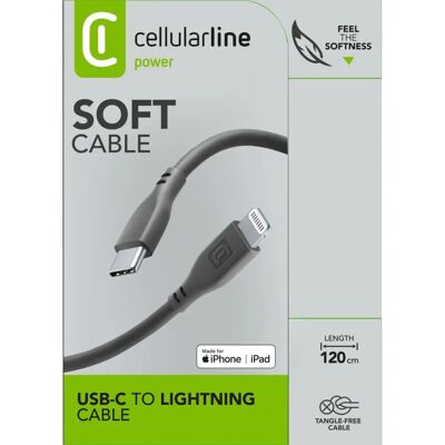 Cellularline USBDATASOFTC2LMFIK - Cavo Lightning - Nero Cellularline USBDATASOFTC2LMFIK - Cavo Lightning - Nero