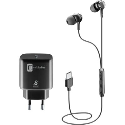 Cellular Line Chargemusicsmk - In-Ear-Kopfhörer - Schwarz Cellular Line Chargemusicsmk - In-Ear-Kopfhörer - Schwarz
