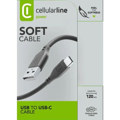 Cellular Line - Soft USB Cavo 120 cm - USB-C - Cable Cellular Line - Soft USB Cavo 120 cm - USB-C - Cable