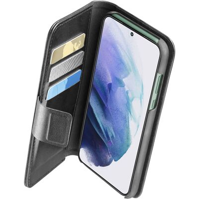 Coque en cuir pour Galaxy S22+ - Antibactérienne, Magnétique, Noir Coque en cuir pour Galaxy S22+ - Antibactérienne, Magnétique, Noir