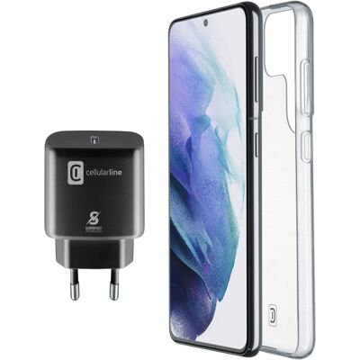 Cellularline S22 Ultra Kit - Coque et Chargeur Cellularline S22 Ultra Kit - Coque et Chargeur