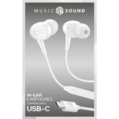 Music Sound - Capsule Earphones - USB-C - Weiß - Earphones Music Sound - Capsule Earphones - USB-C - Weiß - Earphones