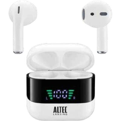 Cuffie Altec Lansing Club - Stereo True Wireless (TWS) In-ear Chiamate/Musica Bluetooth Bianco Cuffie Altec Lansing Club - Stereo True Wireless (TWS) In-ear Chiamate/Musica Bluetooth Bianco