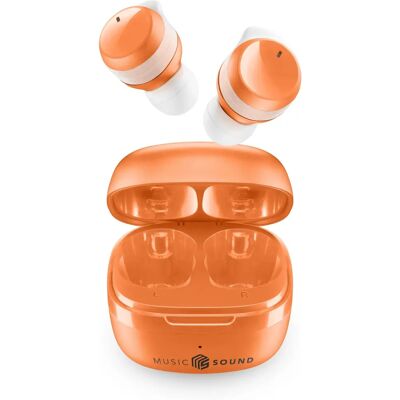 Cuffie Wireless In-Ear Music Sound - 25H Bluetooth Arancione Cuffie Wireless In-Ear Music Sound - 25H Bluetooth Arancione