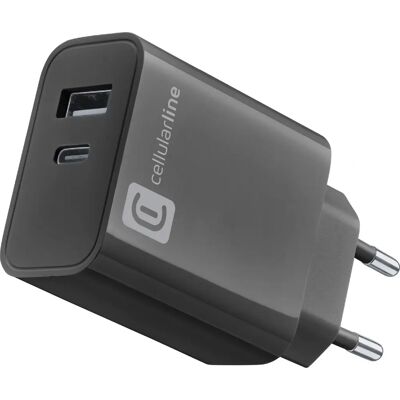 Cellularline Multipower PD 32W - Carregador Duplo Rápido para Smartphones & Tablets Cellularline Multipower PD 32W - Carregador Duplo Rápido para Smartphones & Tablets